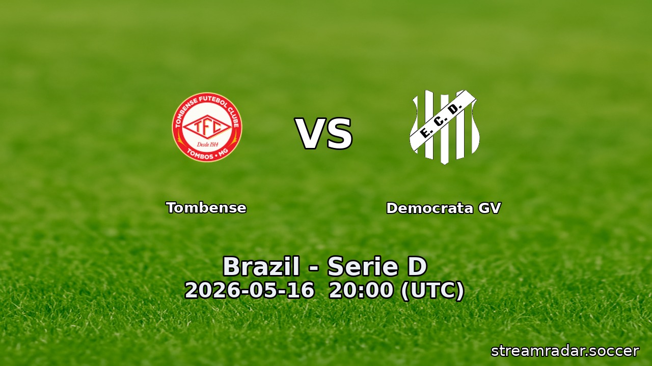 Tombense vs Democrata GV