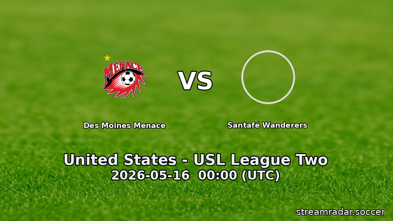 Des Moines Menace vs Santafé Wanderers
