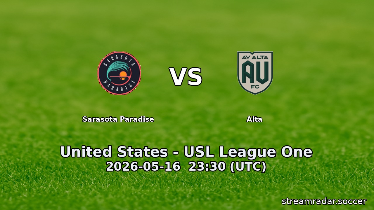 Sarasota Paradise vs Alta