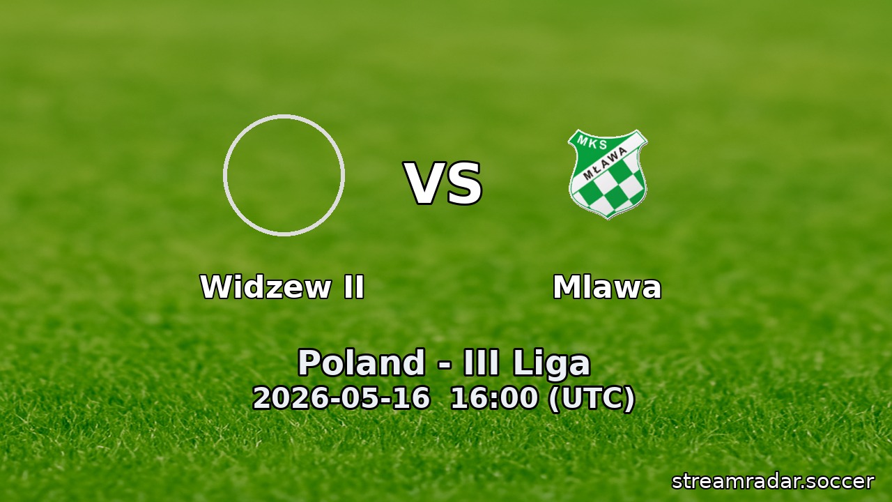 Widzew II vs Mlawa
