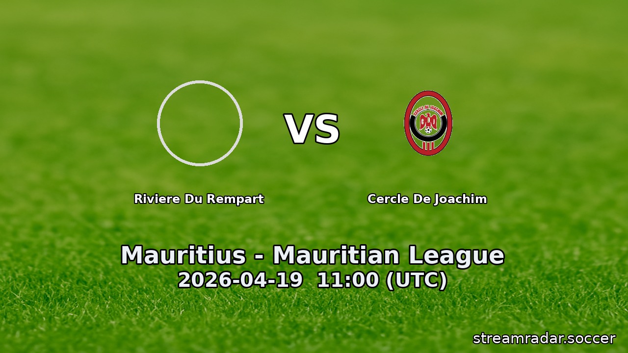 Riviere Du Rempart vs Cercle De Joachim