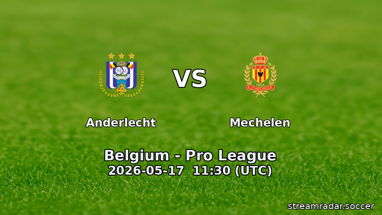 Anderlecht vs Mechelen