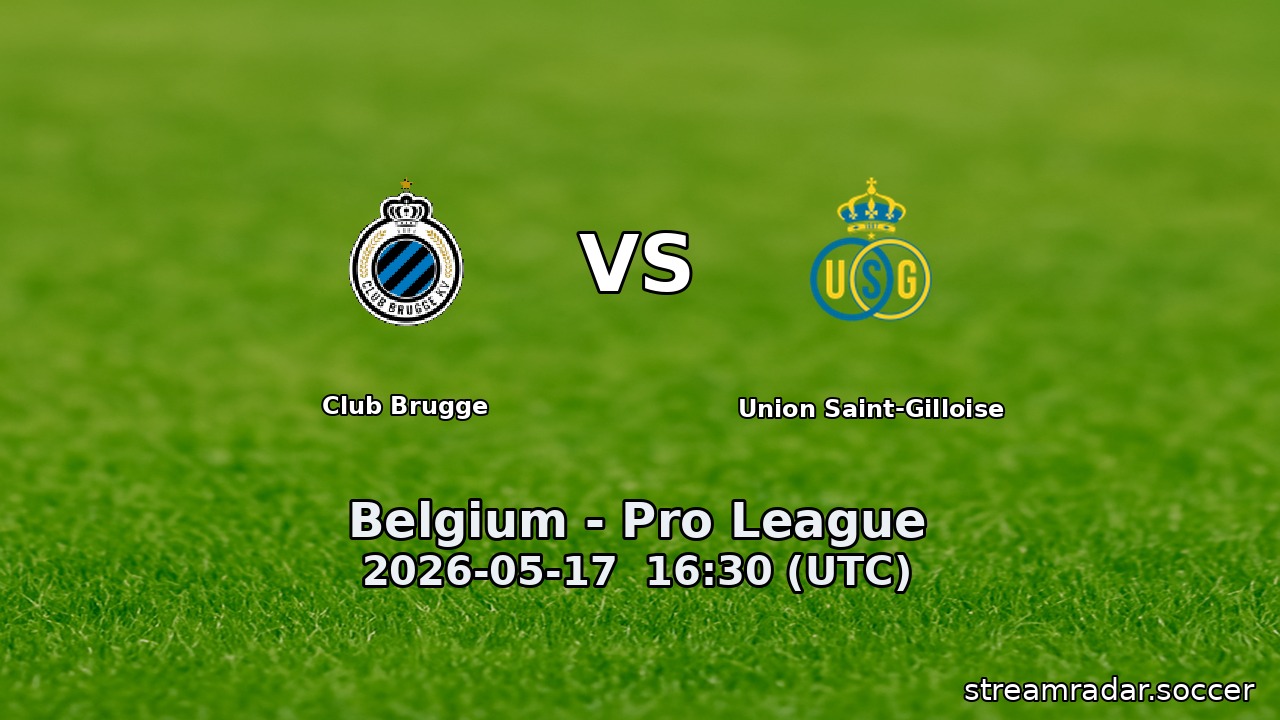 Club Brugge vs Union Saint-Gilloise
