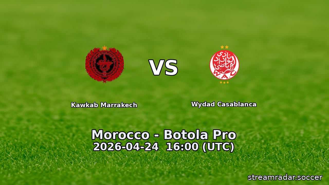 Kawkab Marrakech vs Wydad Casablanca