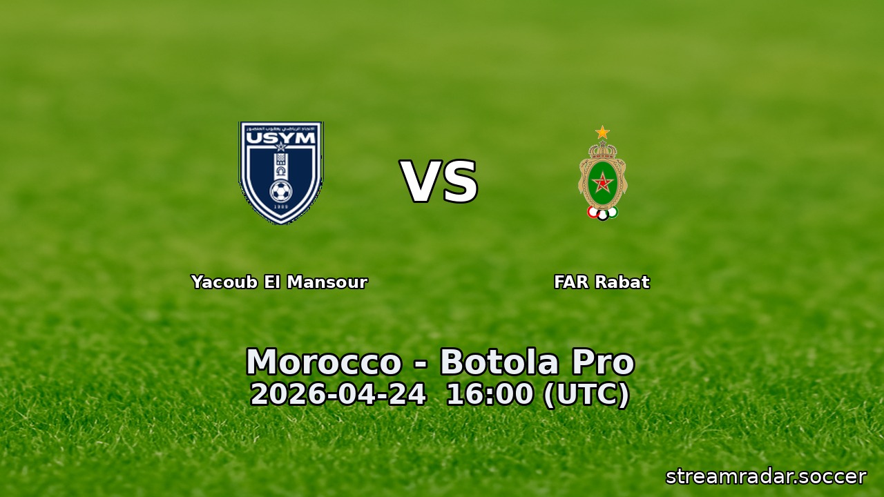 Yacoub El Mansour vs FAR Rabat