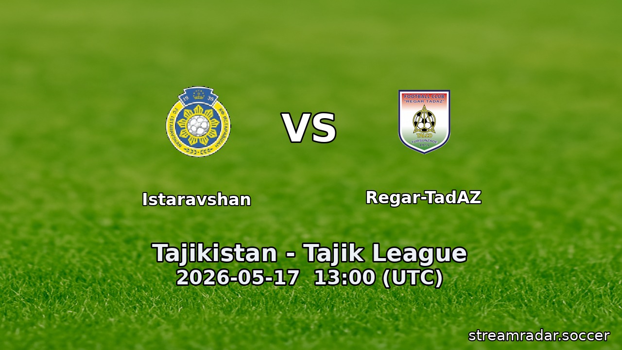 Istaravshan vs Regar-TadAZ