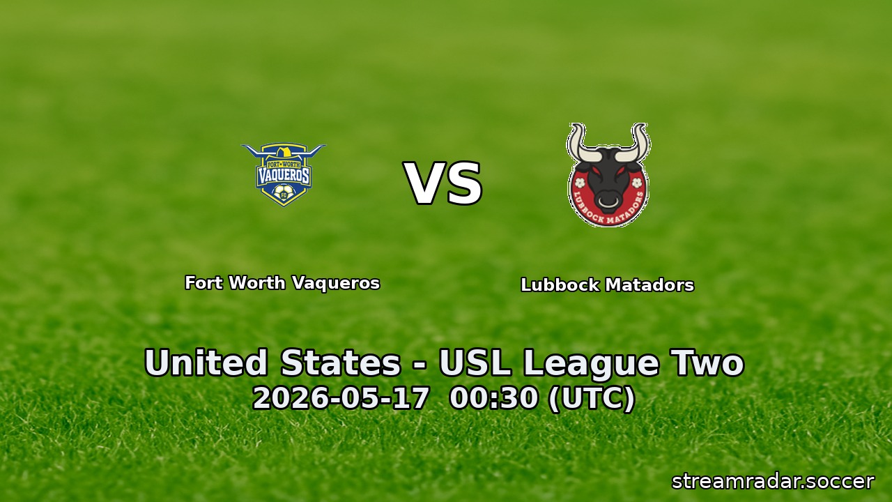 Fort Worth Vaqueros vs Lubbock Matadors