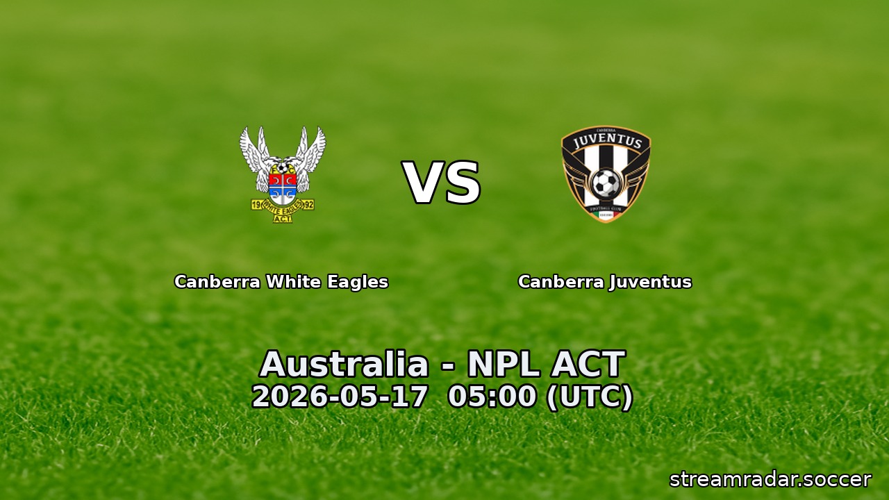 Canberra White Eagles vs Canberra Juventus