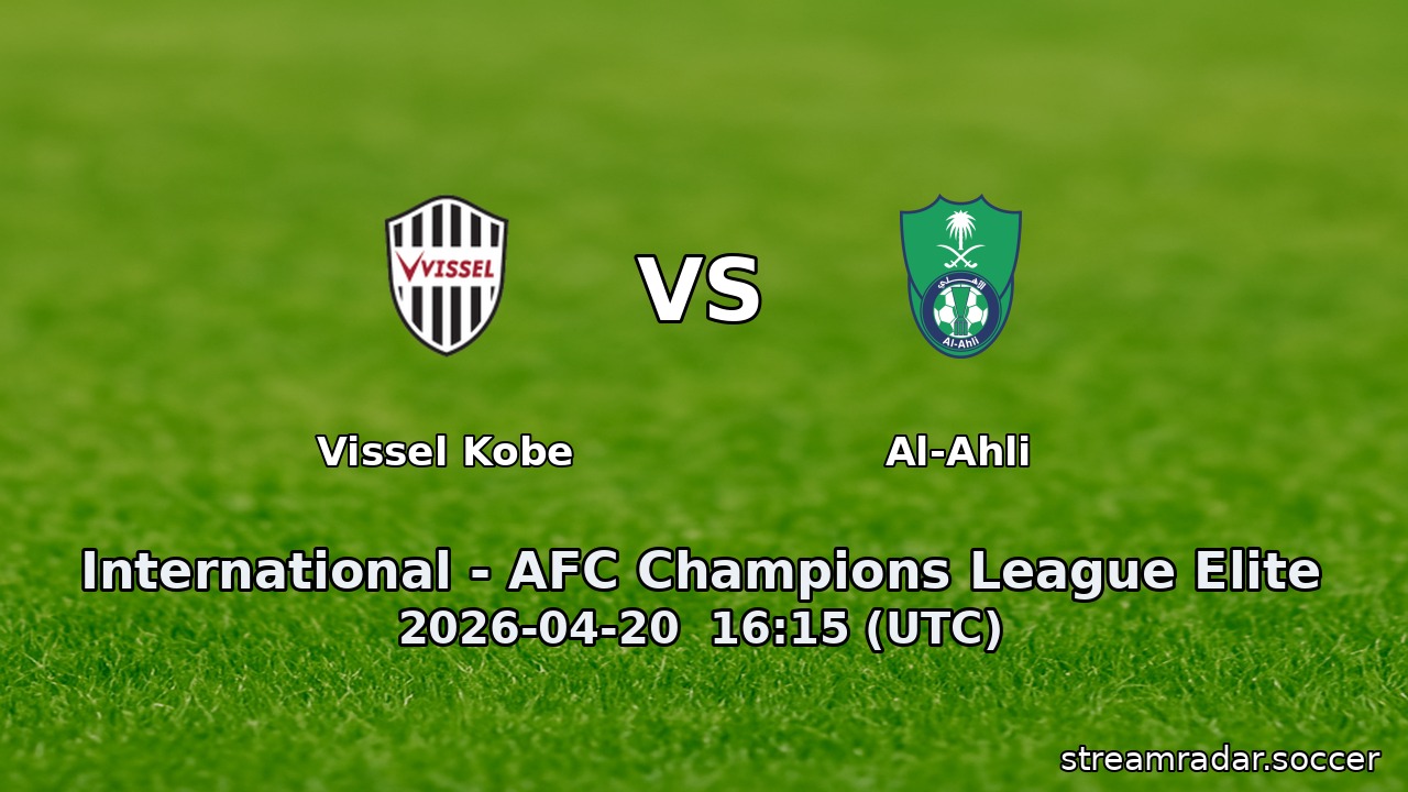 Vissel Kobe vs Al-Ahli