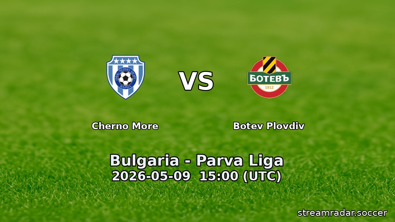 Cherno More vs Botev Plovdiv