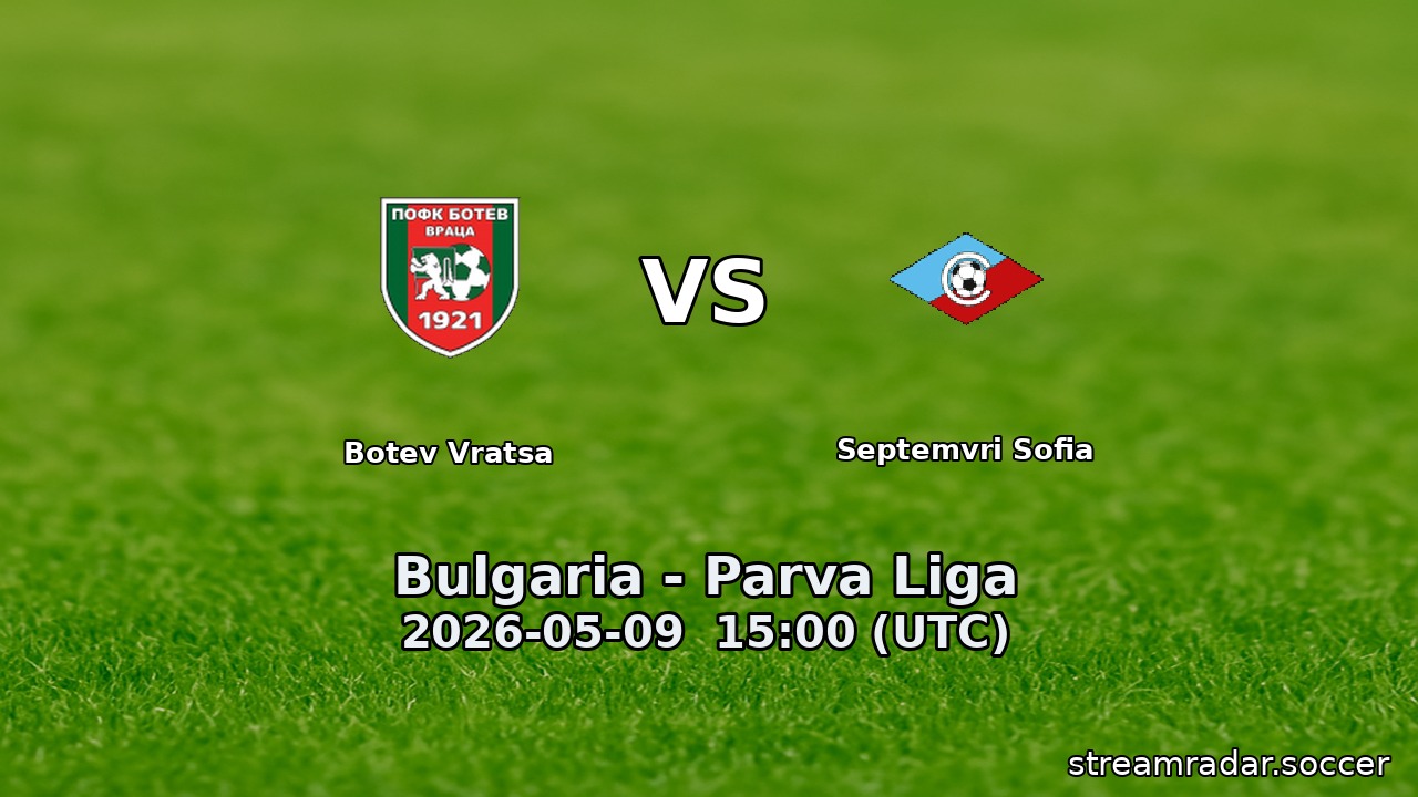 Botev Vratsa vs Septemvri Sofia