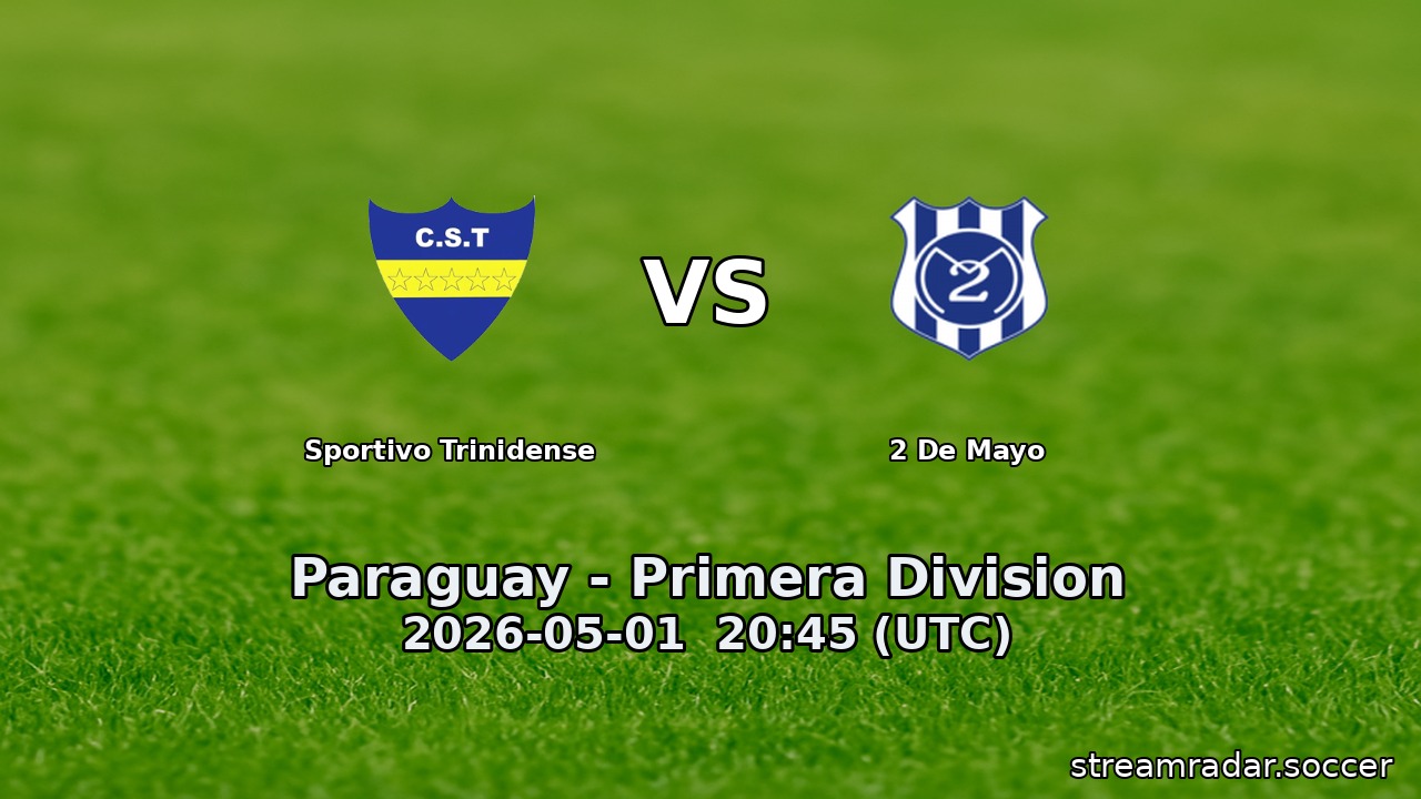 Sportivo Trinidense vs 2 De Mayo