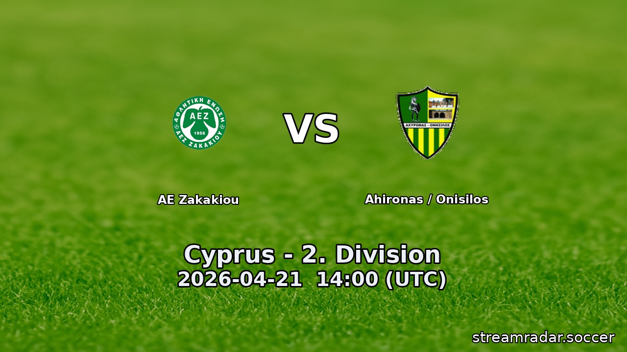 AE Zakakiou vs Ahironas / Onisilos