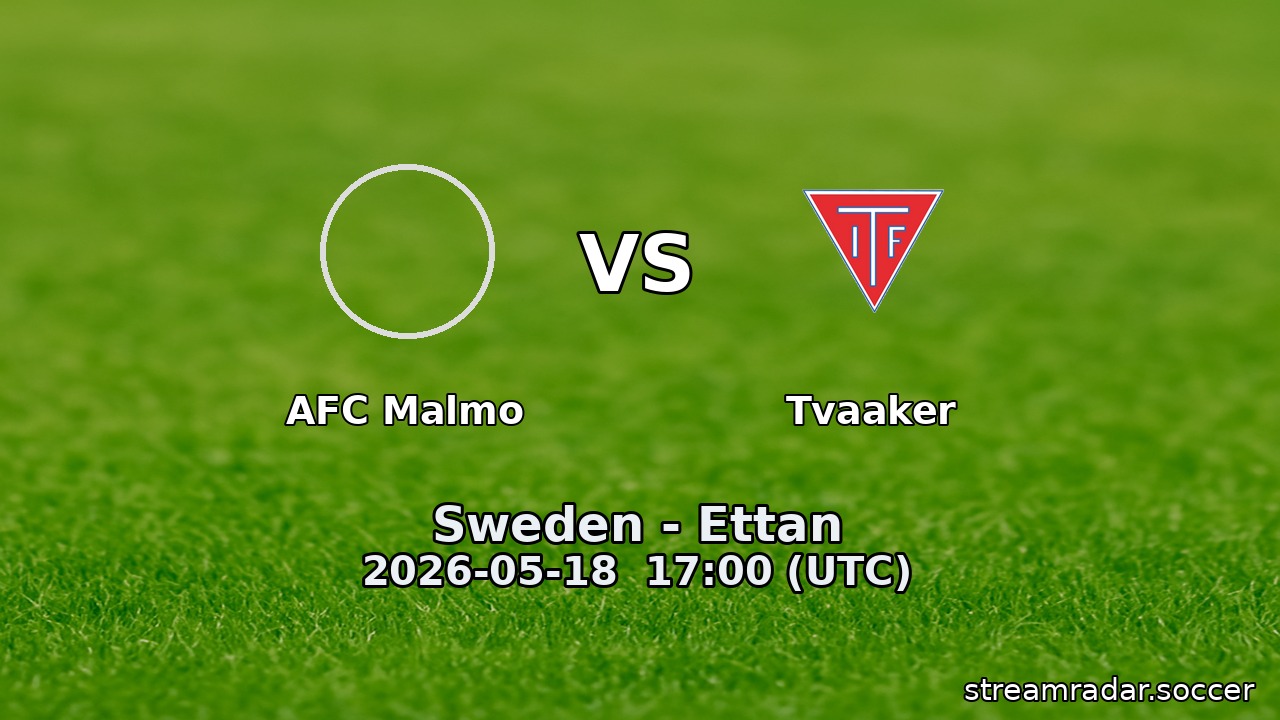 AFC Malmo vs Tvaaker