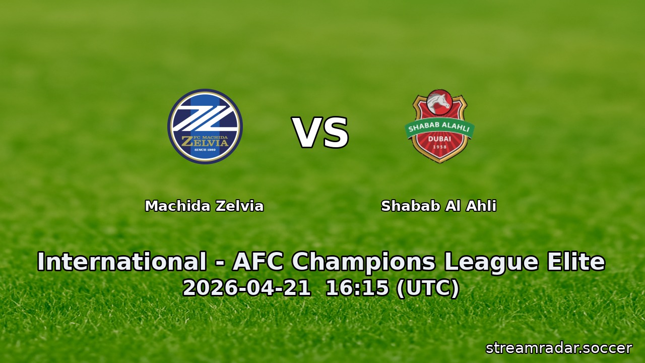 Machida Zelvia vs Shabab Al Ahli