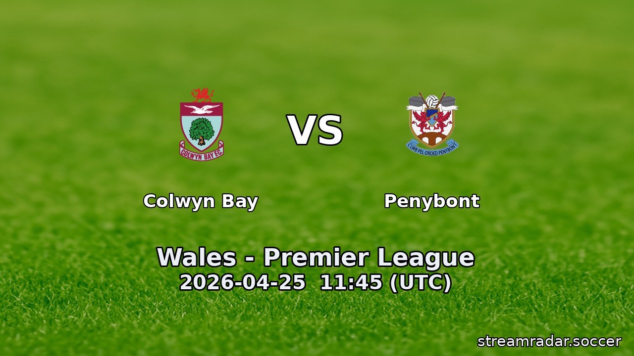Colwyn Bay vs Penybont