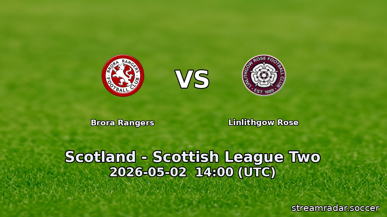 Brora Rangers vs Linlithgow Rose
