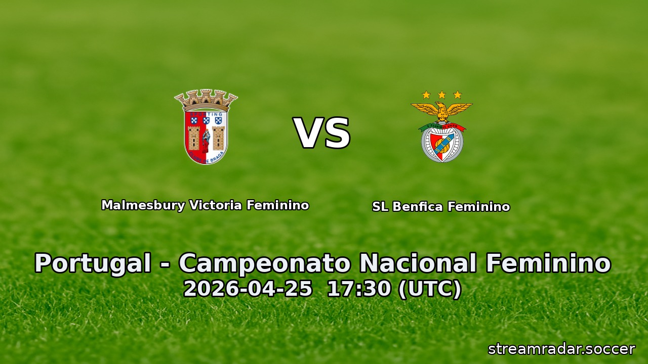 Malmesbury Victoria Feminino vs SL Benfica Feminino