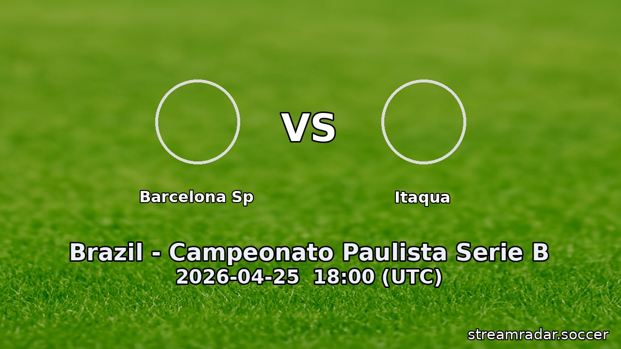 Barcelona Sp vs Itaqua