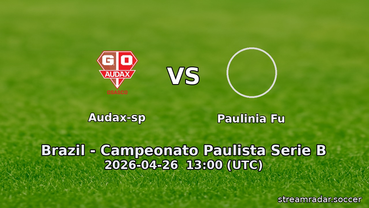 Audax-sp vs Paulinia Fu