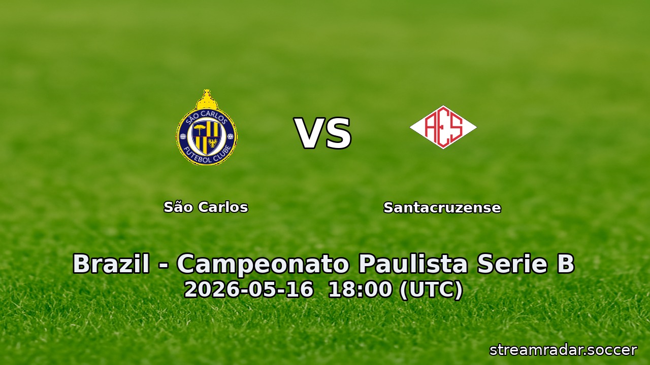 São Carlos vs Santacruzense