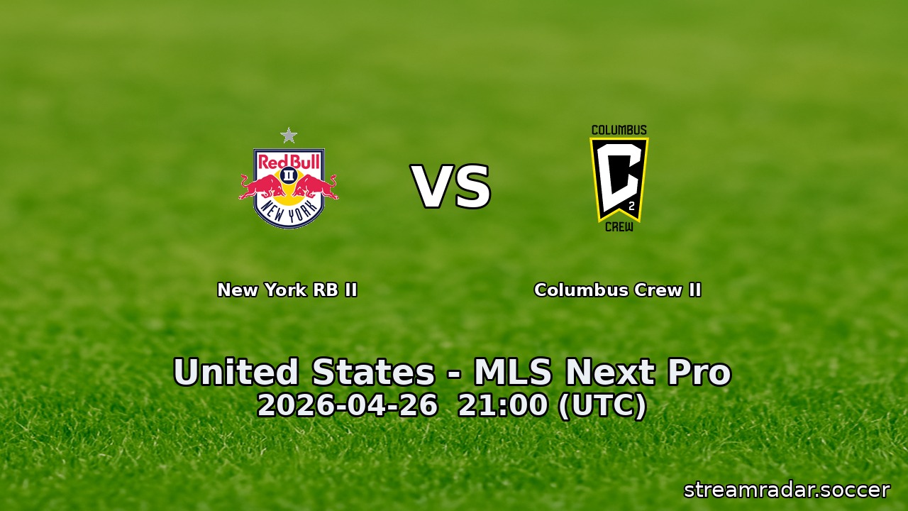 New York RB II vs Columbus Crew II