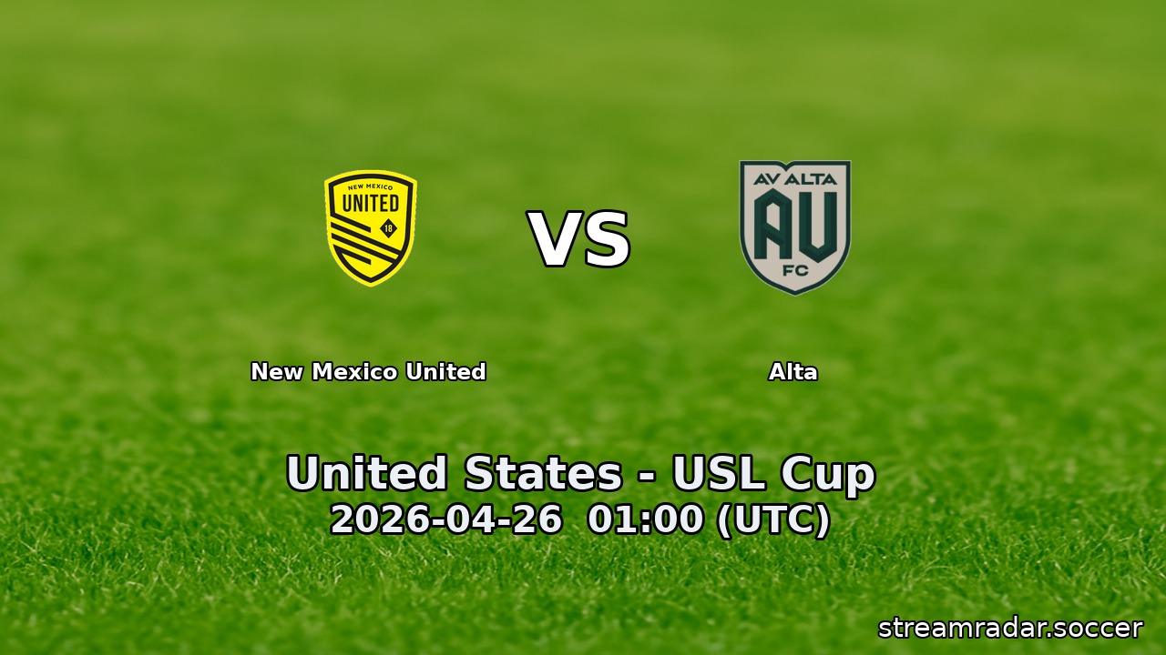 New Mexico United vs Alta