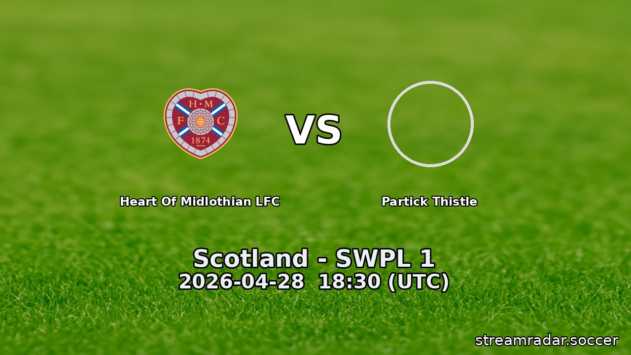 Heart Of Midlothian LFC vs Partick Thistle