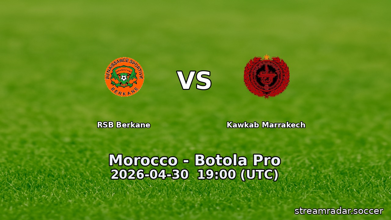 RSB Berkane vs Kawkab Marrakech