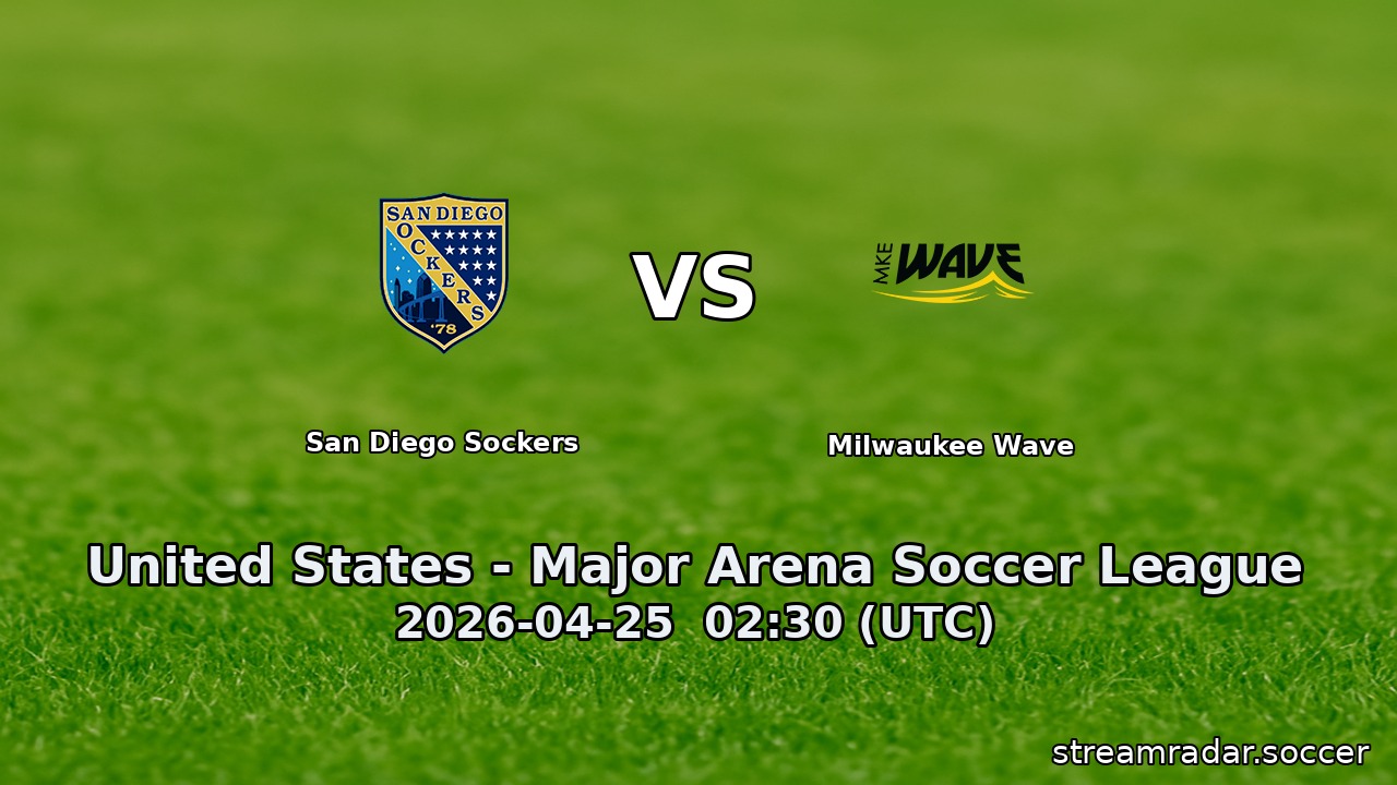 San Diego Sockers vs Milwaukee Wave