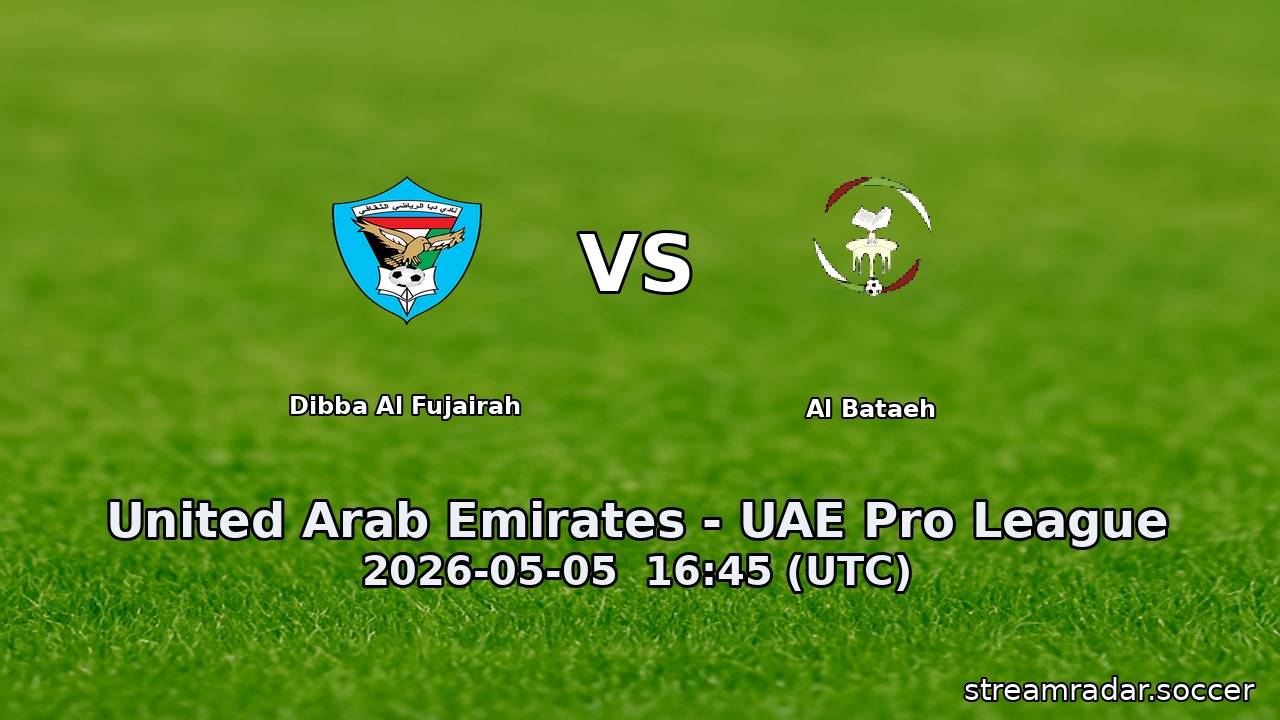 Dibba Al Fujairah vs Al Bataeh