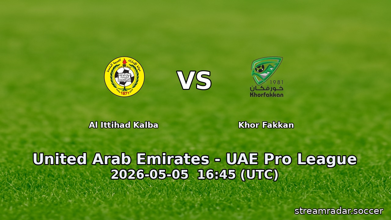 Al Ittihad Kalba vs Khor Fakkan