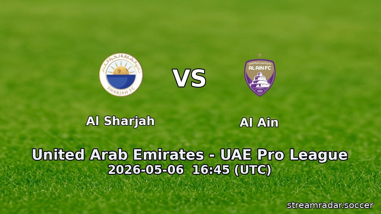 Al Sharjah vs Al Ain
