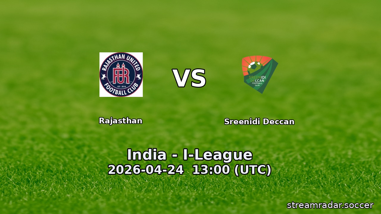 Rajasthan vs Sreenidi Deccan