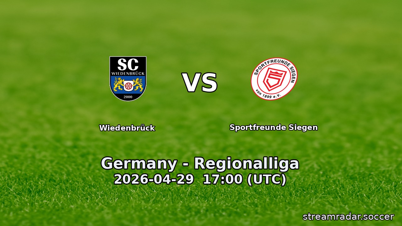 Wiedenbrück vs Sportfreunde Siegen