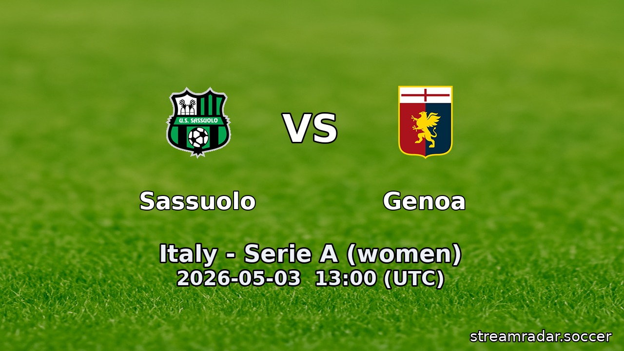 Sassuolo vs Genoa
