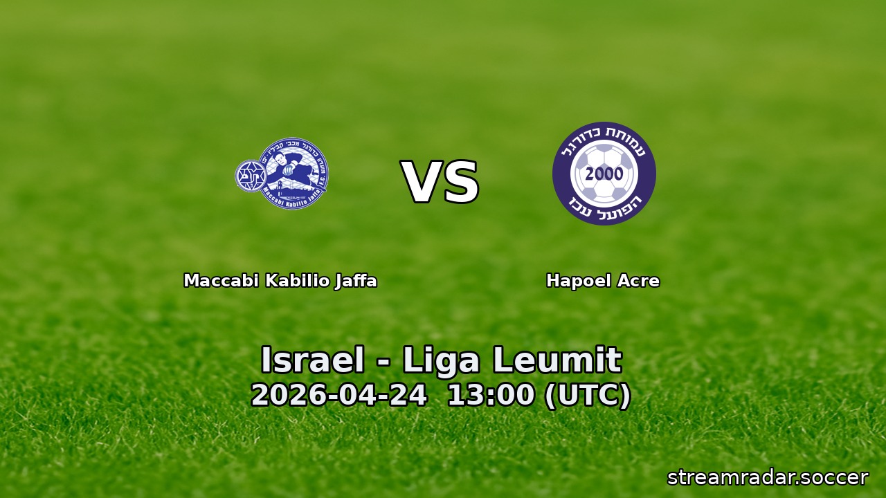 Maccabi Kabilio Jaffa vs Hapoel Acre
