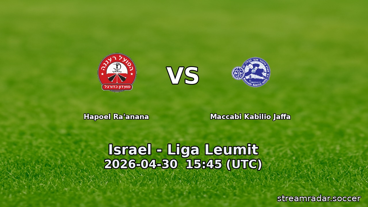 Hapoel Ra'anana vs Maccabi Kabilio Jaffa