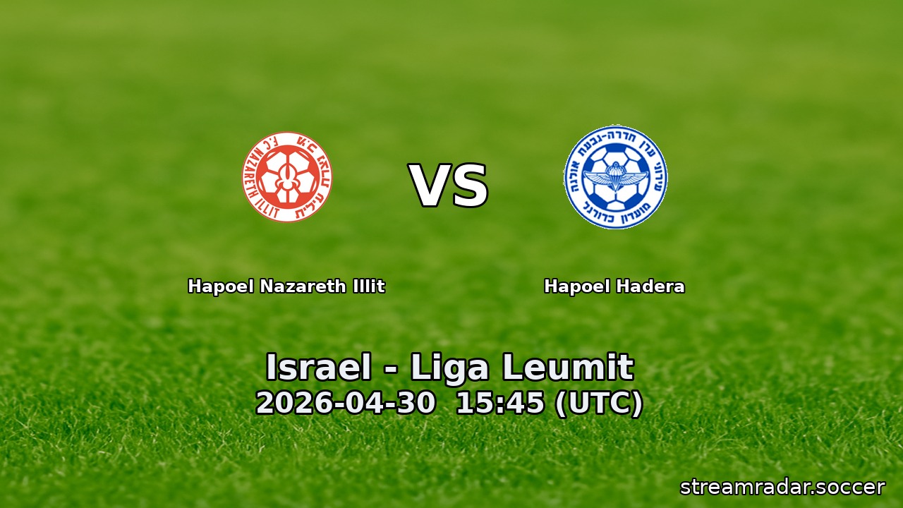 Hapoel Nazareth Illit vs Hapoel Hadera
