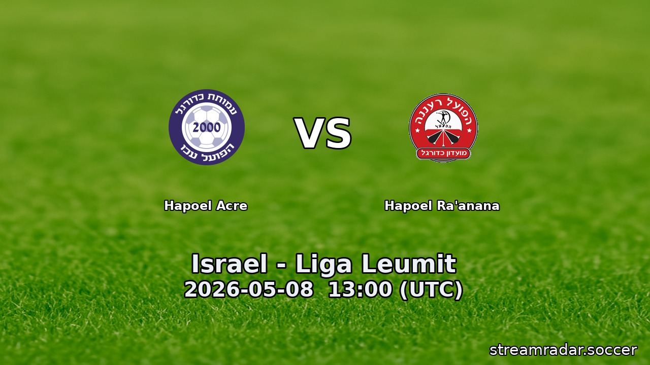 Hapoel Acre vs Hapoel Ra'anana