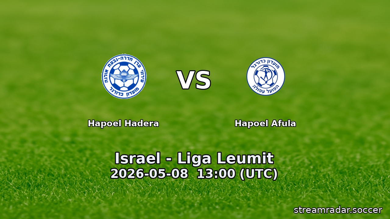 Hapoel Hadera vs Hapoel Afula
