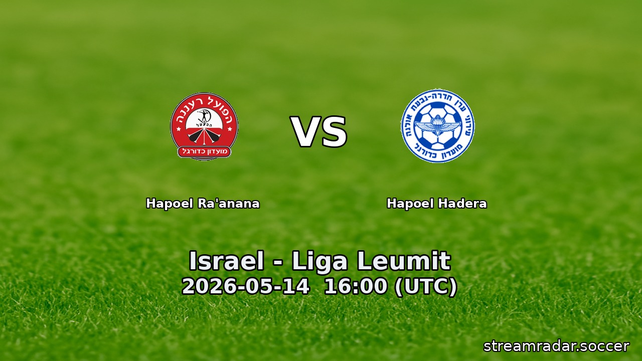 Hapoel Ra'anana vs Hapoel Hadera