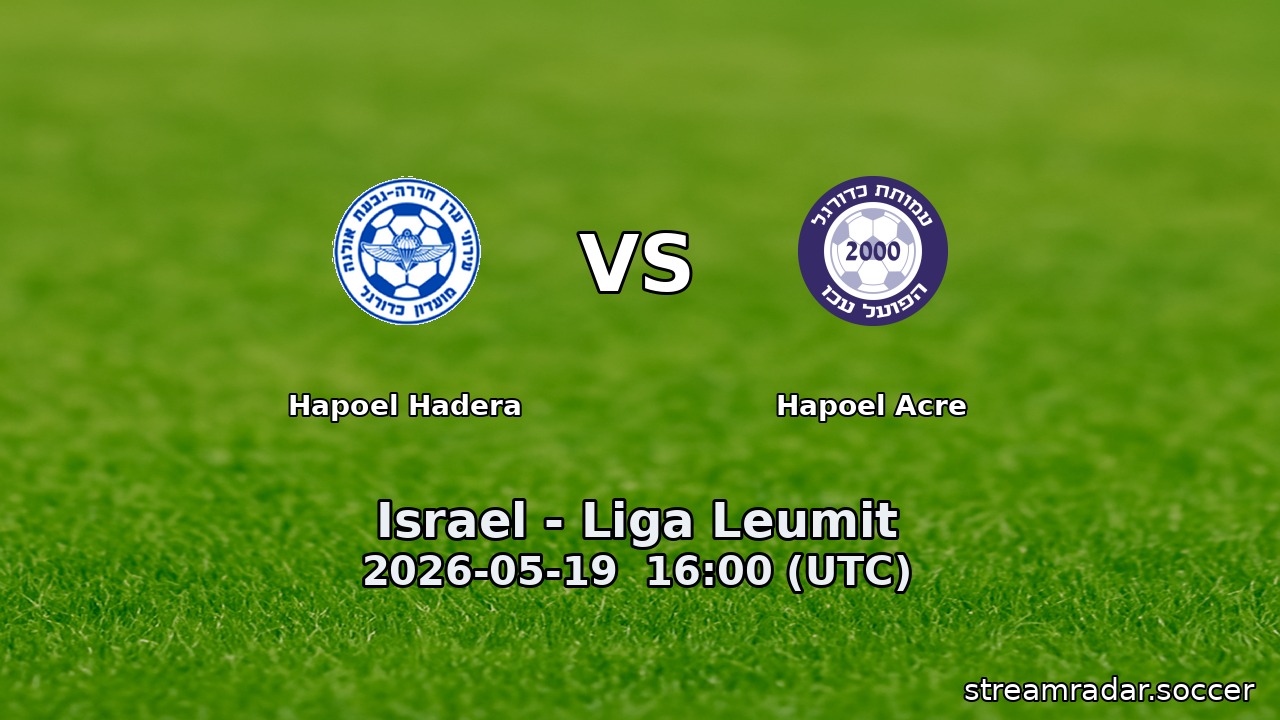 Hapoel Hadera vs Hapoel Acre