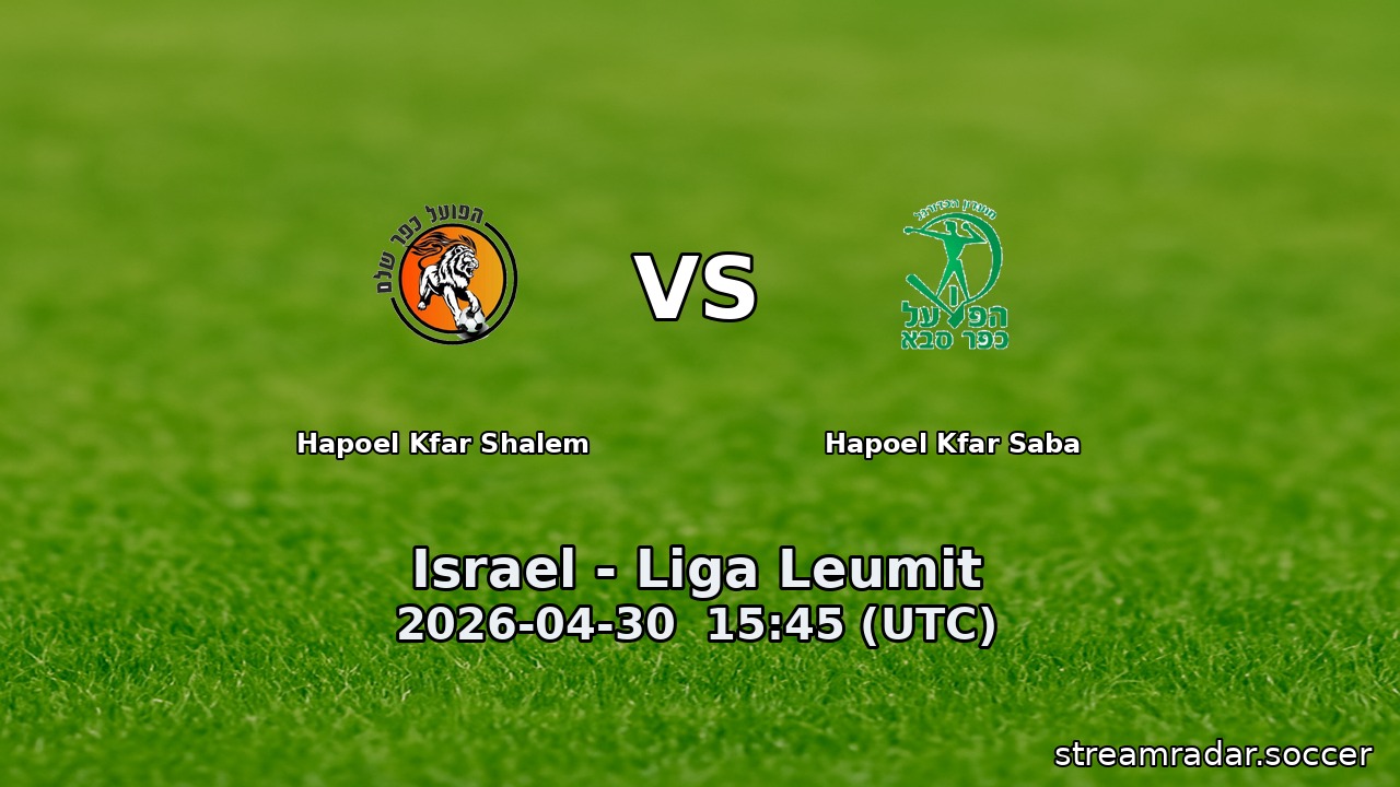 Hapoel Kfar Shalem vs Hapoel Kfar Saba
