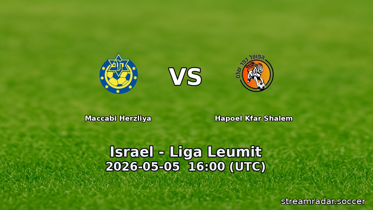 Maccabi Herzliya vs Hapoel Kfar Shalem