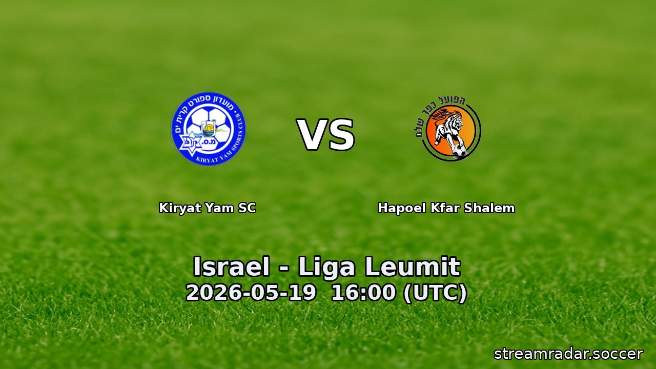 Kiryat Yam SC vs Hapoel Kfar Shalem