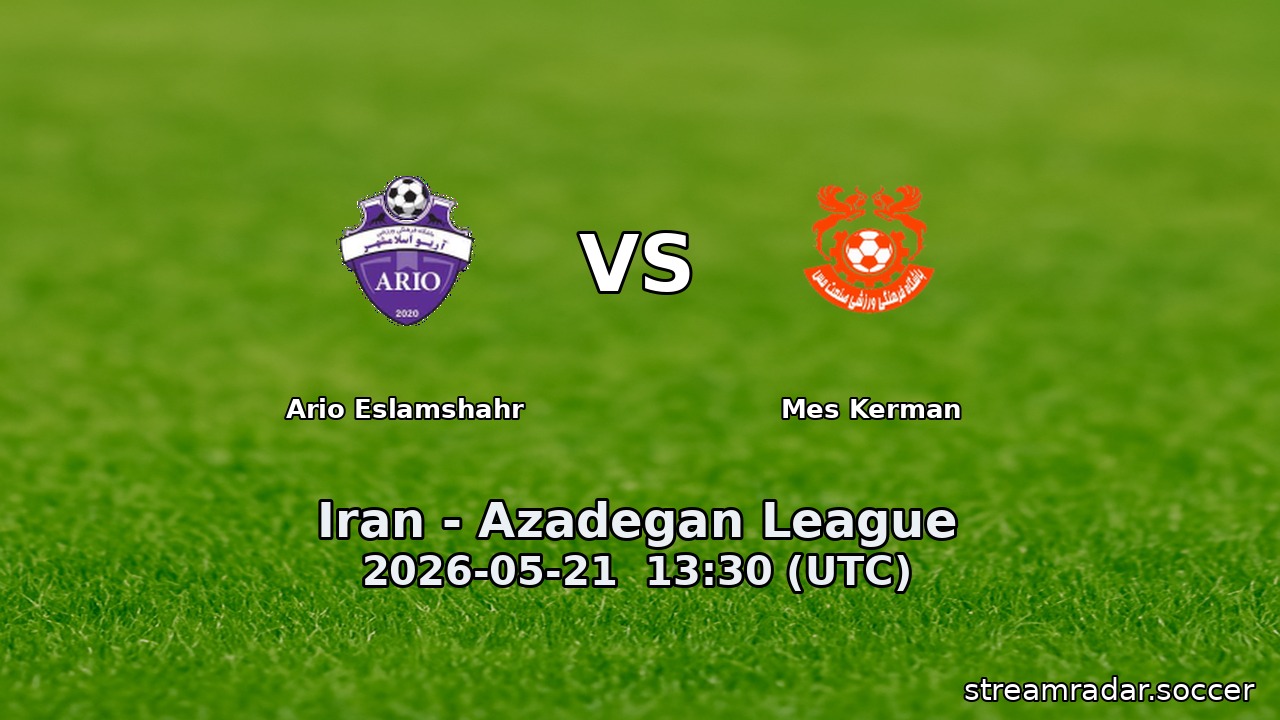 Ario Eslamshahr vs Mes Kerman