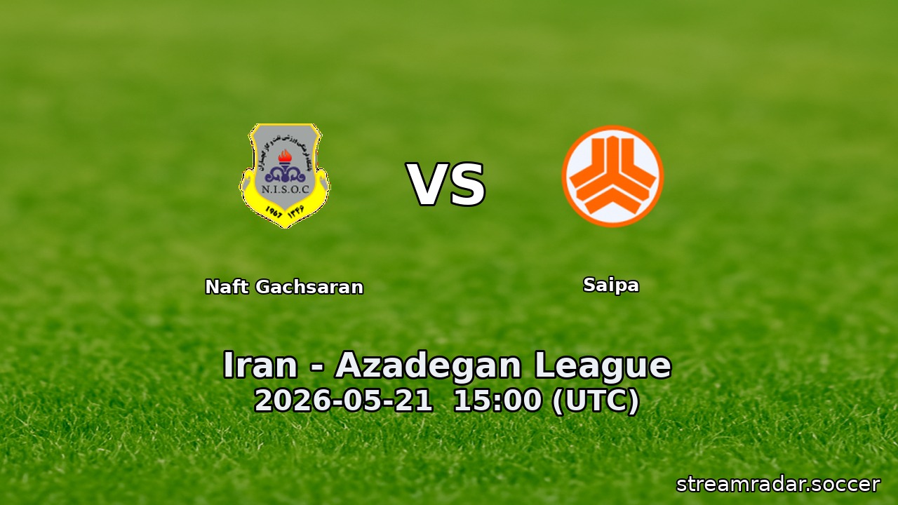 Naft Gachsaran vs Saipa