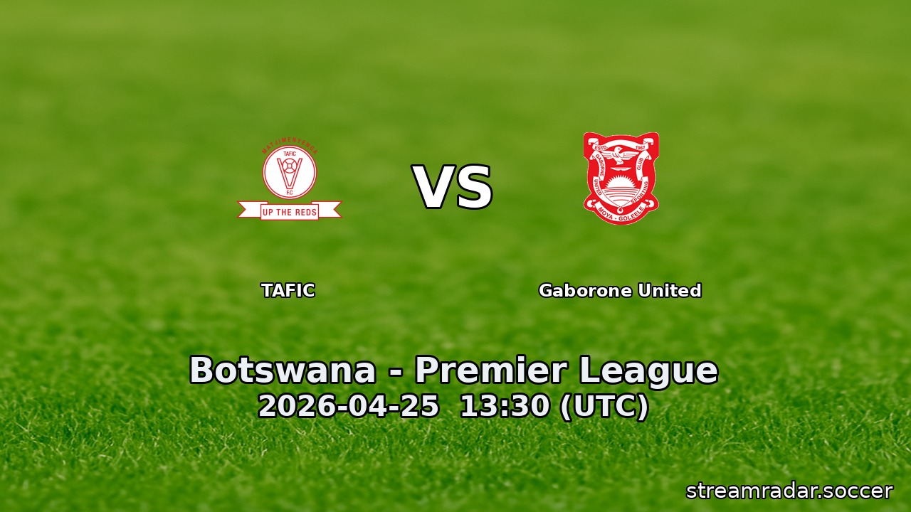 TAFIC vs Gaborone United