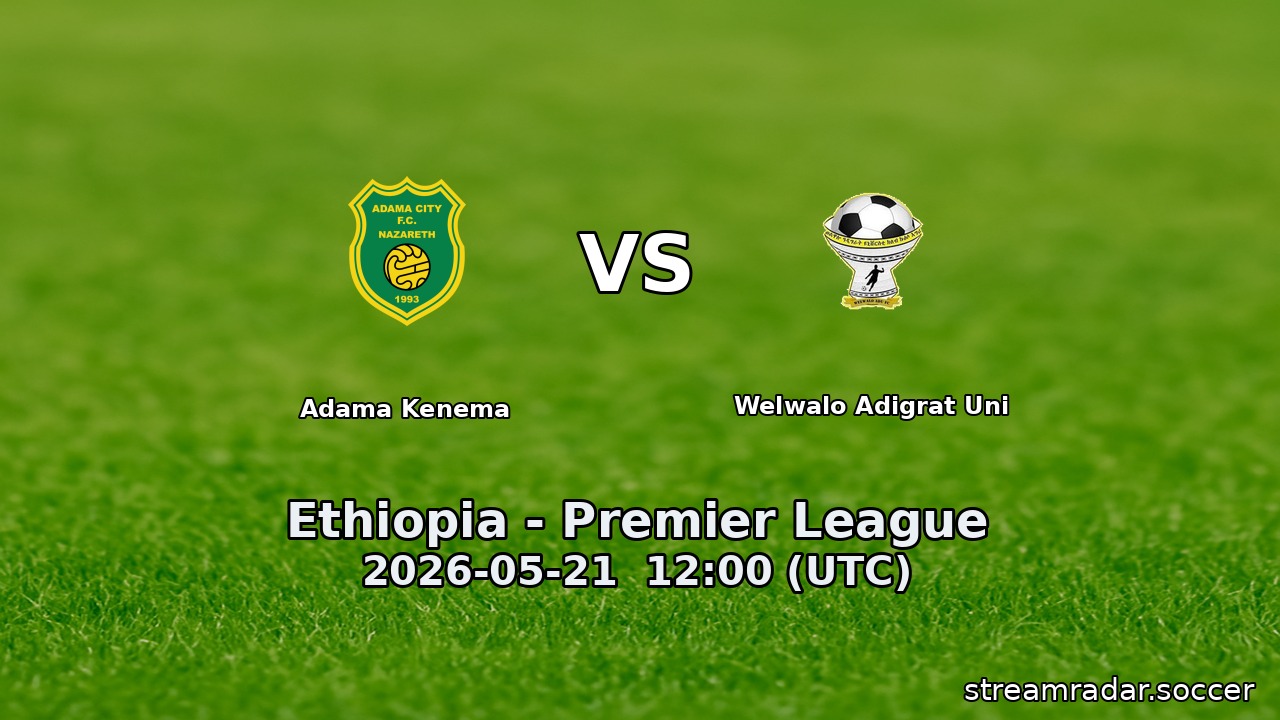 Adama Kenema vs Welwalo Adigrat Uni
